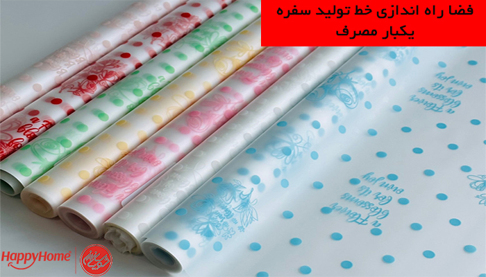 فضا راه اندازی خط تولید سفره یکبار مصرف